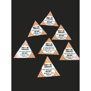 Lot‎ Of 7 Vintage Warning Stickers Don't Be Careless…for Oliver Tractors